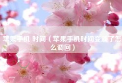 苹果手机 时间（苹果手机时间变淡了怎么调回）