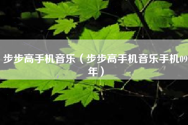 步步高手机音乐（步步高手机音乐手机09年）